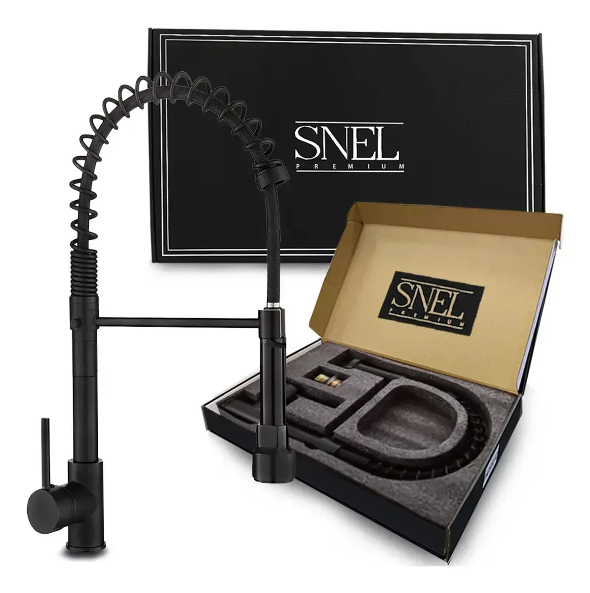 Torneira Gourmet Inox 50cm Sn02 Snel Premium Modelo: Bancada Cor: Preto - 2
