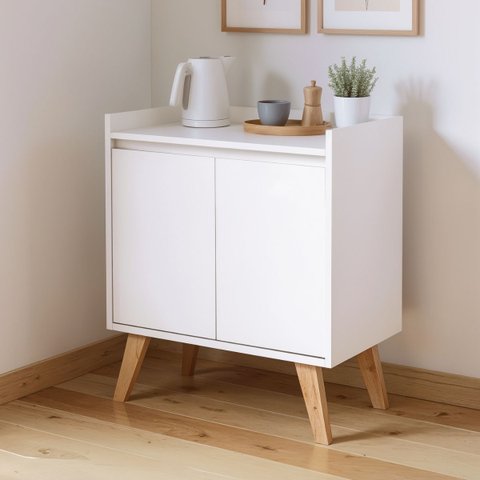 Aparador Buffet 60cm MDF Branco Madri - On Móveis