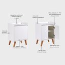 Ver imagem 4 de Aparador Buffet 60cm MDF Branco Madri - On Móveis