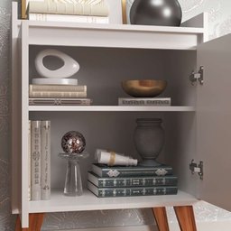Aparador Buffet 60cm Mdf Branco Madri - On Móveis - 2