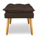 Ver imagem 3 de Puff Decorativo Opala Suede Marrom Pés Palito Sky Mobile