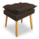 Ver imagem 2 de Puff Decorativo Opala Suede Marrom Pés Palito Sky Mobile