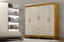 Ver imagem 3 de Roupeiro Kali 6 Portas 2 Gavetas Cinamono/Off White
