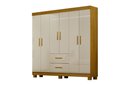 Ver imagem 1 de Roupeiro Kali 6 Portas 2 Gavetas Cinamono/Off White