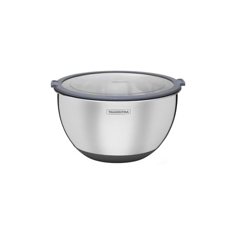 Bowl Tramontina Cucina em Aço Inox com Tampa Plástica 19 Cm 1,5 Litros