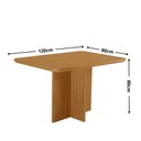 Ver imagem 3 de Mesa de Jantar Olímpia 120cm Tampo MDF Laminado Canto Copo com 4 Cadeiras Carolina