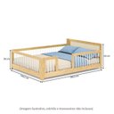 Ver imagem 5 de Cama Montessoriana Wave Casal e Moldura com LED New Garden Casatema MadeiraOriginals Marrom/Branco