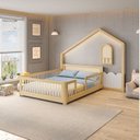 Ver imagem 2 de Cama Montessoriana Wave Casal e Moldura com Led New Garden Casatema MadeiraOriginals