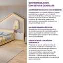 Ver imagem 7 de Cama Montessoriana Wave Casal e Moldura com LED New Garden Casatema MadeiraOriginals Marrom/Branco