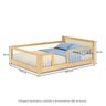Cama Montessoriana Wave Casal e Moldura com Led New Garden Casatema MadeiraOriginals - 4