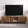 Rack Tv 75 Ripado Bancada Madeira Sala 2 Portas Madeirado Rian Idimex - 5
