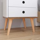 Ver imagem 4 de Jogo 2 Mesa de Cabeceira Kit Mesinha Canto Quarto Lateral Cama 2 Gavetas Organizadoras Retrô Quarto