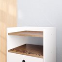 Ver imagem 3 de Jogo 2 Mesa de Cabeceira Kit Mesinha Canto Quarto Lateral Cama 2 Gavetas Organizadoras Retrô Quarto