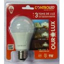 Ver imagem 1 de Lâmpada Controled 3 Tons de Luz 9W 6500K Luz Branco - Ourolux