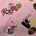 Ver imagem 2 de Fronha Portallar Malha Estampada Lol OMG Glam 48cmx68cm Rose