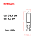Ver imagem 4 de Lâmpada Led Avant Luxpin Retrô G9 2W 127V 2200K Âmbar
