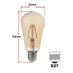 Lâmpada Retro Led Filamento 4w St64 Dimerizavel Avant 127v - 2