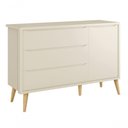 Ver imagem 5 de Jogo de Quarto para Bebê Completo 3 Portas Théo New Areia Fosco com Natural - Reller