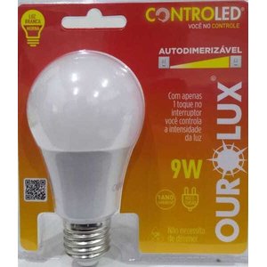 Lâmpada ControLed Autodimerizável 9W 2700K Branca Morna - Ourolux