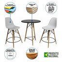 Ver imagem 6 de Mesa Bistrô Eames Eiffel Preta Com 2 Banquetas Brancas De Madeira - Cor: Preto