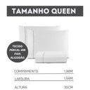 Ver imagem 2 de Jogo Lençol Queen 400 Fios Algodão Branco Acetinado 3 Peças