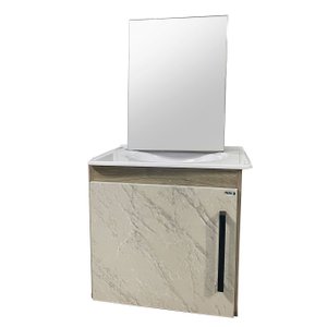 Balcão para Banheiro Nexa 40cm Madri 400 Aveiro/mármore com Cuba