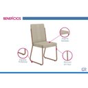 Ver imagem 3 de Cadeira Jantar Nina 1756 2 un Rose/Areia/Caramelo Carraro