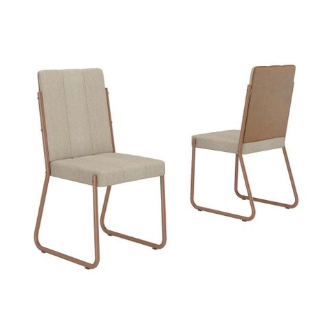 Cadeira Jantar Nina 1756 2 un Rose/Areia/Caramelo Carraro
