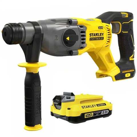 Martelete Perfurador Rompedor SDS Plus Com Bateria 2.0 Ah 20v Max SBH900 STANLEY-Bivolt