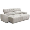 Ver imagem 4 de Sofá 3 Lugares Retrátil Reclinável para Sala de Estar 230cm Udine F04 Linho Cinza Claro - Lyam Decor
