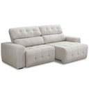 Ver imagem 1 de Sofá 3 Lugares Retrátil Reclinável para Sala de Estar 230cm Udine F04 Linho Cinza Claro - Lyam Decor
