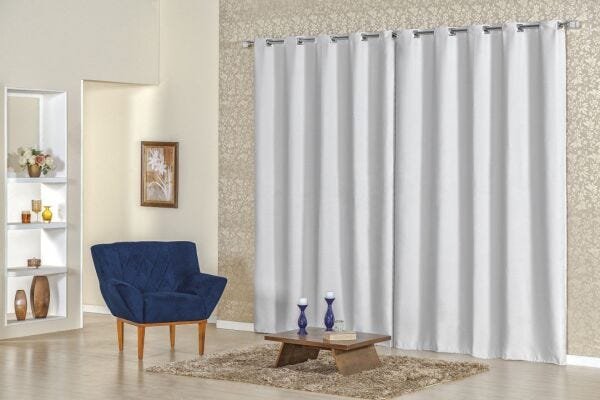 Cortina Blackout 02 Metros Branco - Sofisticasa - 1