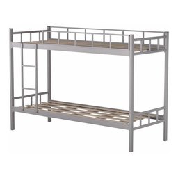 Beliche Tubolar, Aço e Ferro, 2 Pessoas Alojamento, Pousadas:beliche/cinza - 3