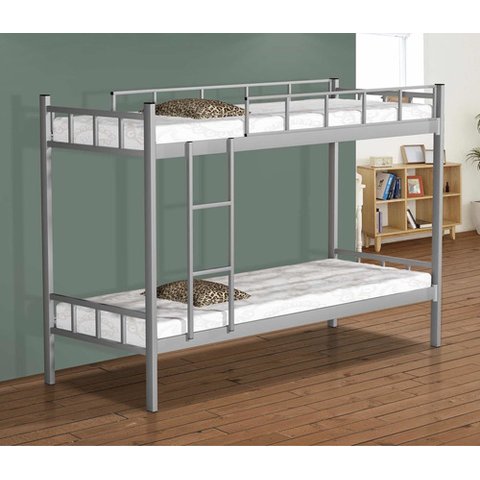 Beliche Tubolar, Aço e Ferro, 2 Pessoas Alojamento, Pousadas:beliche/cinza