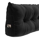 Ver imagem 6 de Kit 02 Almofadas para Cabeceira Encosto Apoio Lombar Spot 160cm com Porta Celular Veludo - Desk Desi