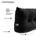 Ver imagem 5 de Kit 02 Almofadas para Cabeceira Encosto Apoio Lombar Spot 160cm com Porta Celular Veludo - Desk Desi