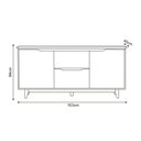 Ver imagem 4 de Buffet Flow 2 Portas Branco para Sala de Jantar com Design Moderno e Espaço para Organização