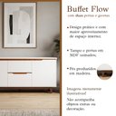 Ver imagem 2 de Buffet Flow 2 Portas Branco para Sala de Jantar com Design Moderno e Espaço para Organização
