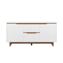 Ver imagem 3 de Buffet Flow 2 Portas Branco para Sala de Jantar com Design Moderno e Espaço para Organização