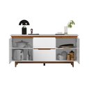 Ver imagem 5 de Buffet Flow 2 Portas Branco para Sala de Jantar com Design Moderno e Espaço para Organização