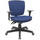 Ver imagem 1 de Cadeira de Escritório Executiva Office Base Giratória Preto Baixa Flexi P03 Vinil Azul - Lyam Lyam D