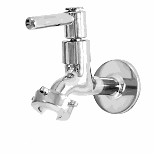 Torneira Para Jardim Tanque Metal Alavanca Cromada 1128 C72:Prateado