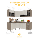Ver imagem 7 de Armário de Cozinha Modulada Completa Fidelitá Paris 6 Peças 340cm 12 Portas 3 Gavetas com Tampo