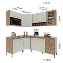 Ver imagem 4 de Cozinha Modulada Completa Fidelitá Paris 6 Peças 340cm 12 Portas 3 Gavetas com Tampo