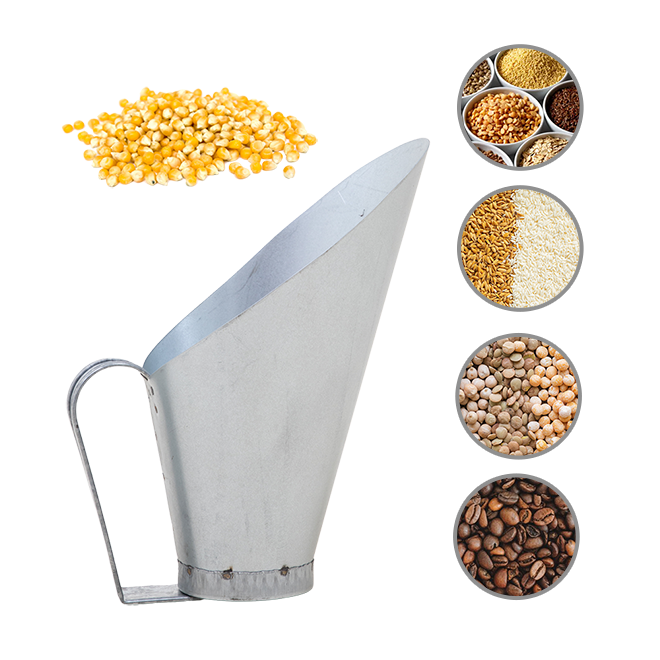 Concha Medidor para Cereais Ração Aço Galvanizado 2kg (2000g) - Gudim