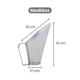 Concha Medidor para Cereais Ração Aço Galvanizado 2kg (2000g) - Gudim - 3