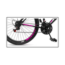 Ver imagem 3 de Bicicleta Aro 26 Aero 21 Marchas Velox - Preto - Ello Cor:preto/rosa