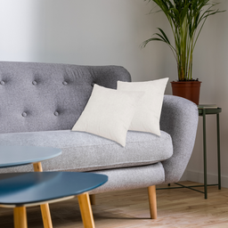 Kit 2 Capas Almofadas Luxo 50 X 50cm com Ziper Glamour Marfim - 4 Kit 2 Capas Almofadas Luxo 50 X 50cm com Ziper Glamour Marfim - 4