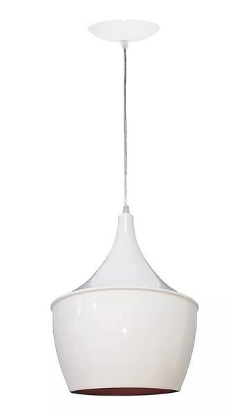 Luminária Mini Decorativa New York Branco e Cobre - 1