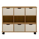 Ver imagem 1 de Nicho Organizador 6 Gavetas com Rodízios Freijó-off White - Qmovi